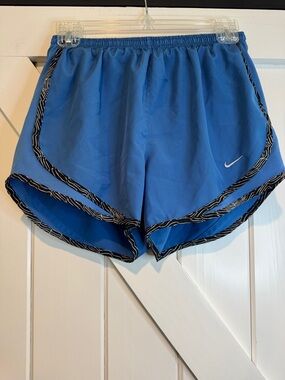 Nike Women’s Royal Blue Athletic Shorts with Black-Pattern Trim